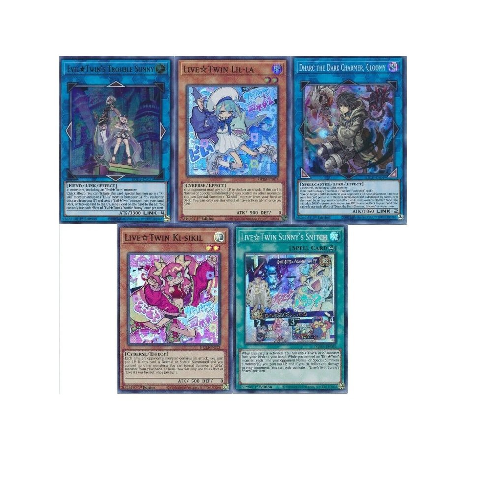 Yugioh Live Twin Budget Deck - Evil Twin Ki-sikil - Lil-la - Trouble Sunny - NM